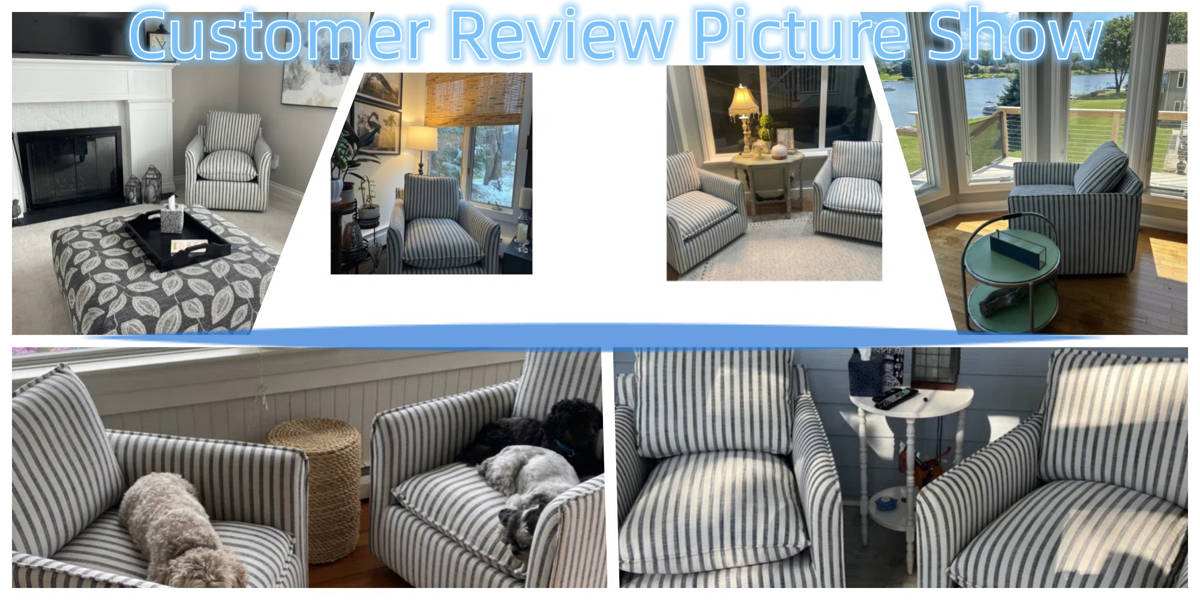 Romines 29.7" W Modern Soft Stripe Upholstered Swivel Barrel Chair with Removable Cushion (Set of 2)