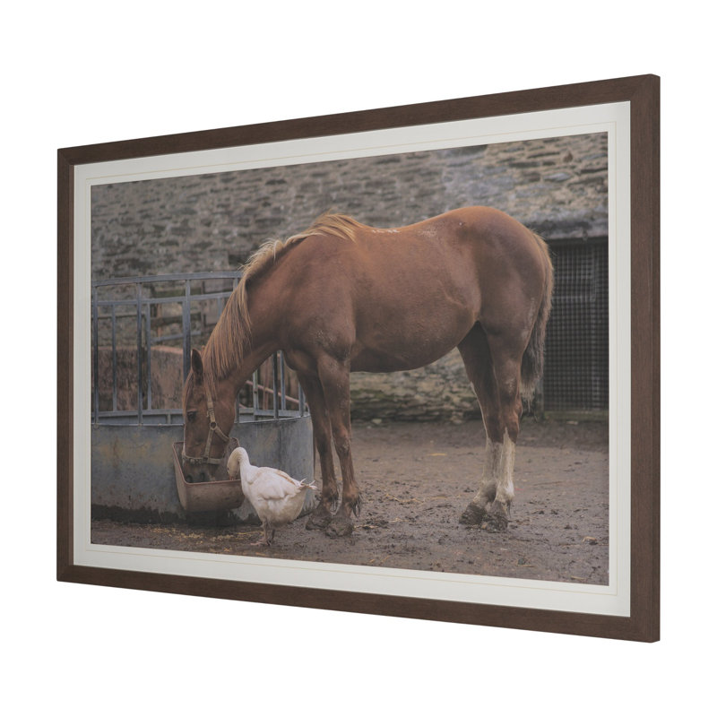 «Partage déjeuner» par Gert Van Den Bosch, reproduction de photo encadrée sous verre