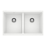 Precis SILGRANIT 29" L X 18.13'' W Double Bowl Undermount Kitchen Sink