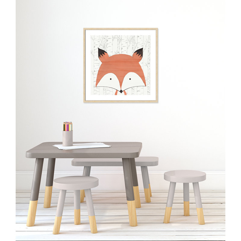 Art encadré juvénile, 26.5" H x 26.5" W x 1.18" D, Cadre boîte beige