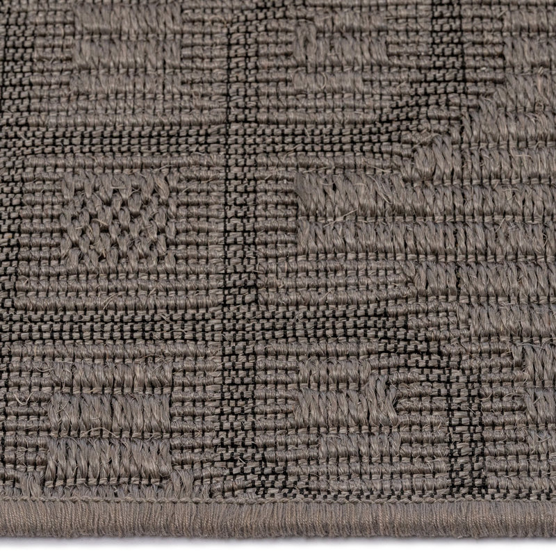 Chenyu Jute/Sisal Geometric Indoor Rug, Rectangle 3' x 5'