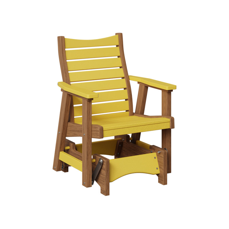 Fauteuil oscillant simple Berlin Gardens Bristol, Sunburst Yellow Top/Antique Mahogany Base