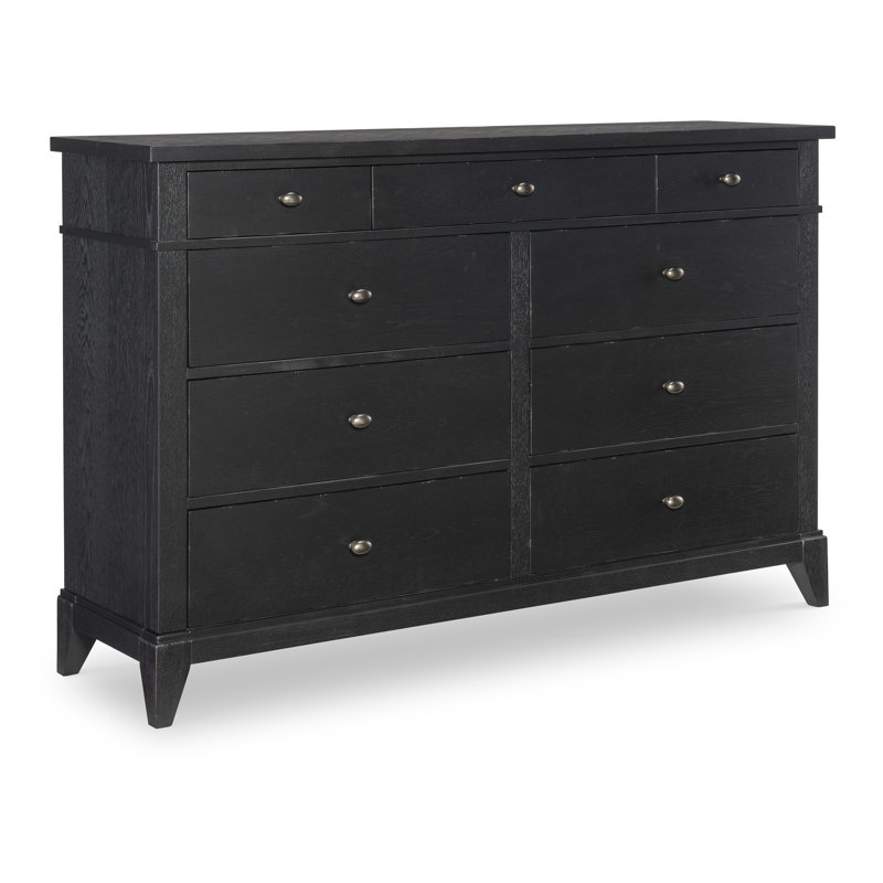 Commode 9 tiroirs Mya, Noir