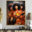 «Three Groovy Retro Singers With Guitare», reproduction d'art mural-1991265374-1991265373