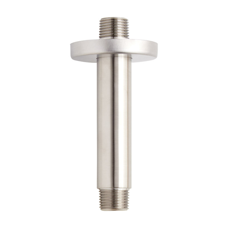 4" Round Ceiling-Mount Shower Arm, Brushed Nickel