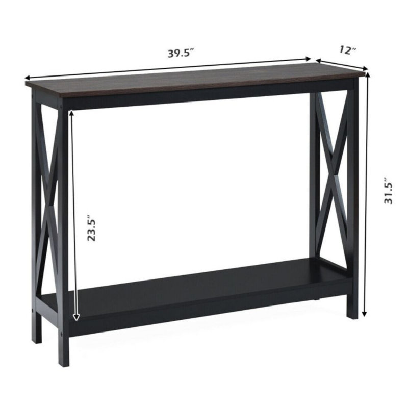 Console 39,5 po AMIRIE, Grain du bois