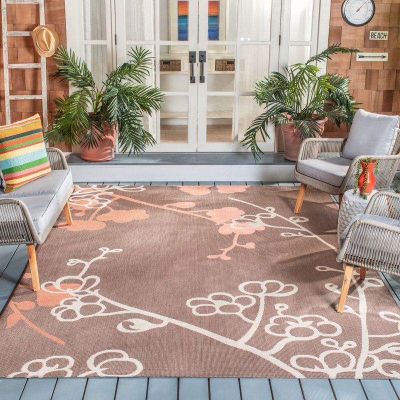 Herefordshire Performance Floral Indoor/Outdoor Area Rug, Rectangle 8' x 11'