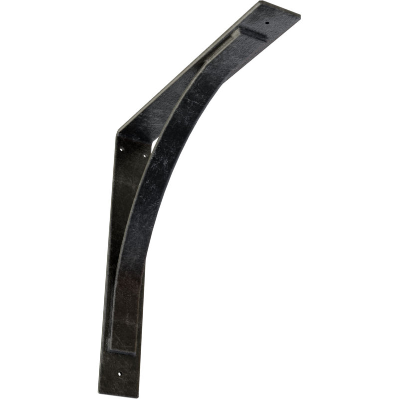 Support en acier Morris, Argent antique, H 20 po x l 3 po x P 20 po