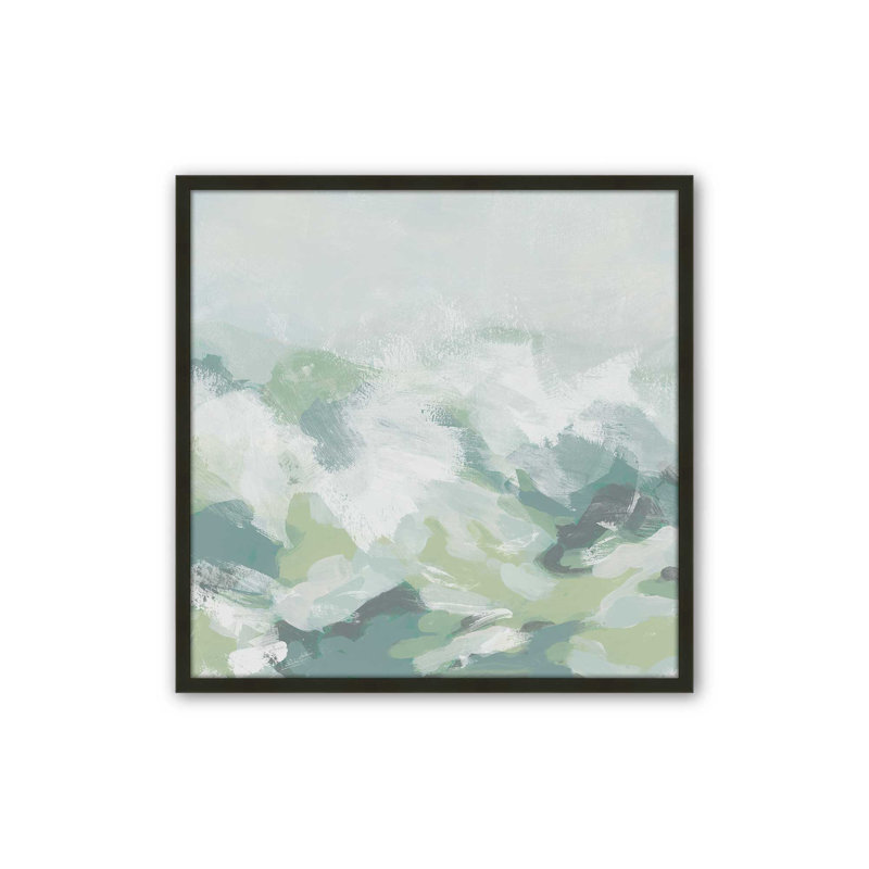 Verdant Rolling Waves I Print, Encadrement ouvert, noir satiné, H 21,5 po x l 21,5 po