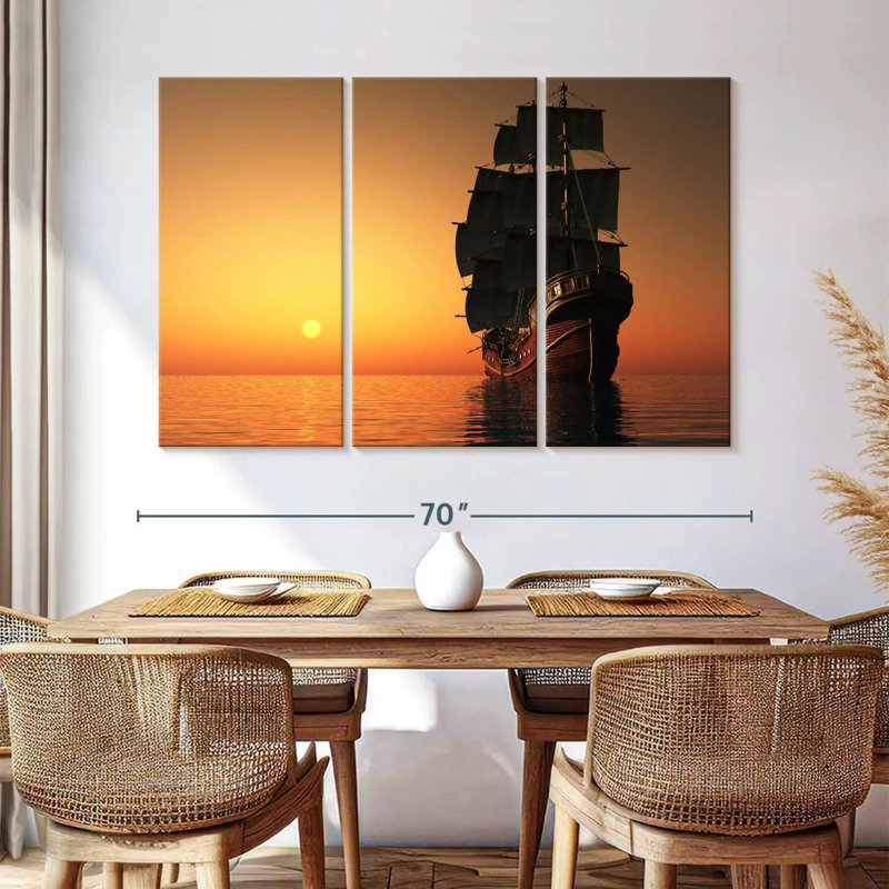 Mehar Old Merchant Ship, 42" H x 65" W