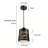 1-Light Black Metal Mesh Modern Pendant Light