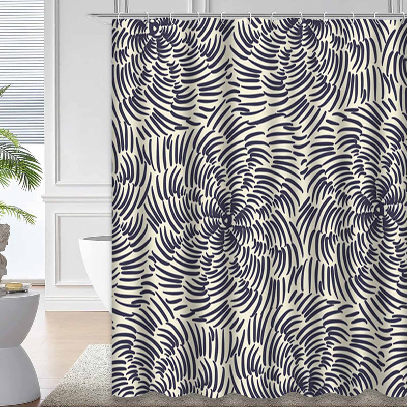 Rideau de douche Abstract Line, L 72 po x l 78 po