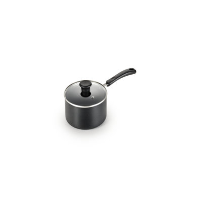 Casserole antiadhésive avec couvercle T-fal Essentials, 3 pintes, noir