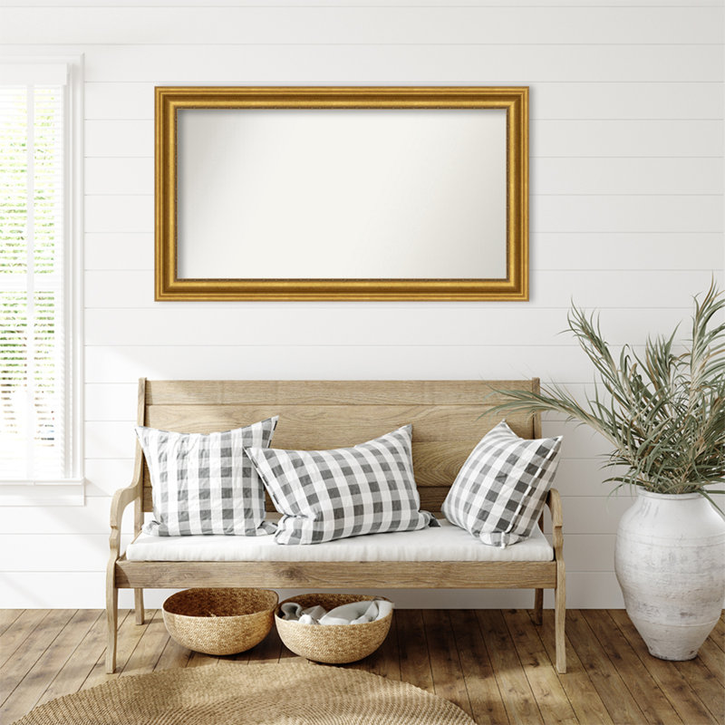 Miroir de salle de bain Jashawna, 29,75 po x 51,75 po, Doré