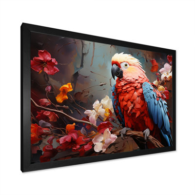 Perroquets harmonie en rouge I - impressions sur toile perroquet