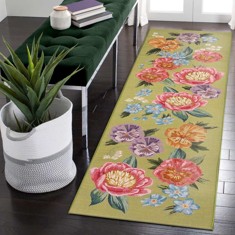 Tapis intérieur / extérieur Kincaid, Tapis de couloir 1 pi 11 po x 7 pi 6 po