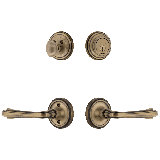 Nostalgic Warehouse Classic Rosette Entry Set with Fleur Lever