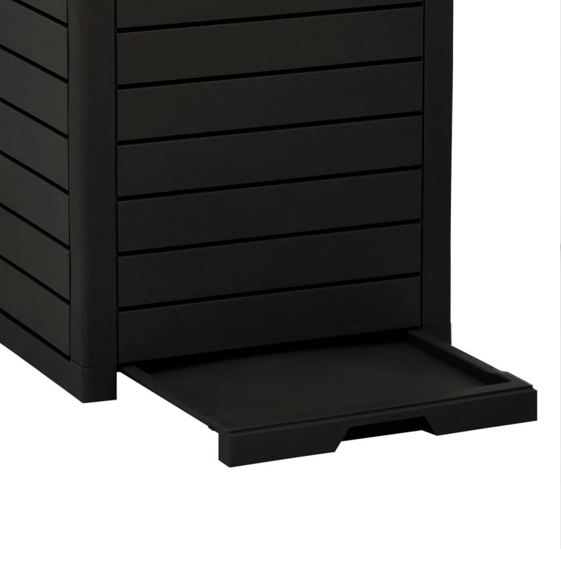Plastic Handle Kitchen Trash Can - 31 Gallons, Black