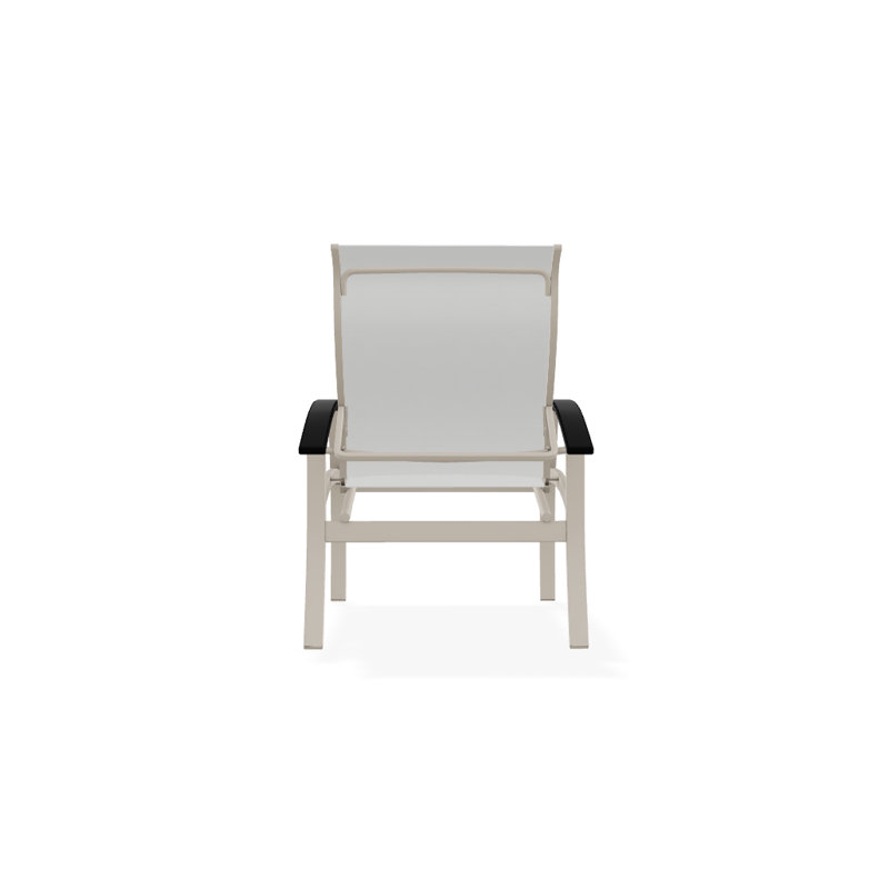 Chaise de patio Askar, Blanc 6D Sunbrella®, Noir, Désert texturé