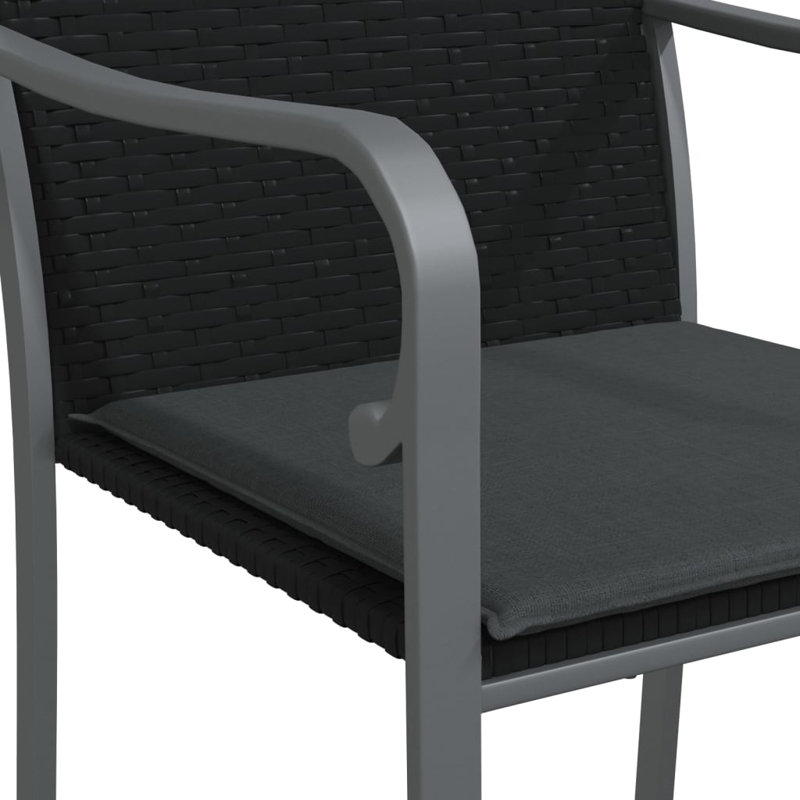Ensemble repas rectangulaire avec coussins Cecia, 6, H 29,1 po x l 31,5 po x L 63 po, Gris