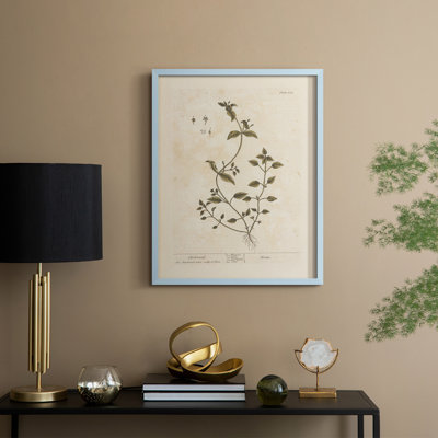 Impression florale vintage encadrée CLxxv - bois massif