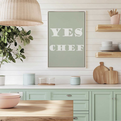 «Yes Chef II», reproduction sur toile dans un cadre