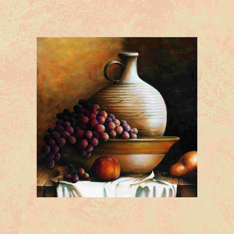 «Still Life Grapes 2», impression sur toile tendue, L 36 po x H 36 po