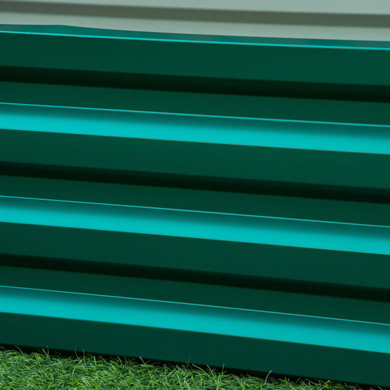 Versatile Galvanized Raised Garden Bed for Abundant Plant Growth, Green