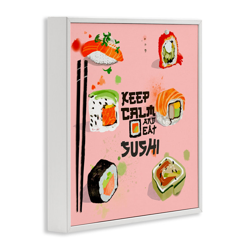 «Keep Calm & Eat sushi», estampe numérique, conception de Juliet Rose Philips, H 17 po x l 17 po