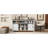 U_STYLE 59.3''Sideboard With Sliding Barn Door And Mesh Panels,Farmhouse Buffet With Open Storage,Suitable For Living Room, Hallway, Balcony,Kitchen, Office-828786071