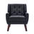 Jaqueze Upholstered Faux Leather Tufted Square Arm Accent Chair-1245556900