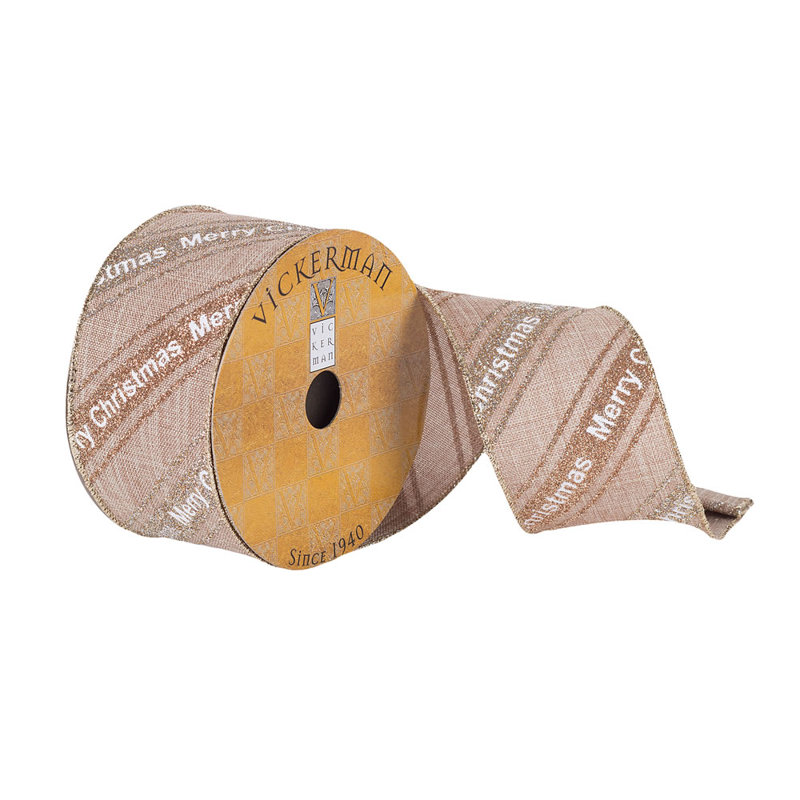 Ruban typographique paillettes merry xmas