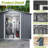 8x6 Ft Outdoor Tool Storage Shed With Lockable Doors - Galvanized Steel For Garden, Patio, Backyard, Lawn, Gray All Weather, Design (disregard Prohibited Term Metal Foundation & Weather Use Extra-118823256-118823260