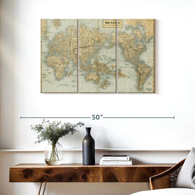 Aliaz, la carte du monde neutre, H 24 po x l 38 po