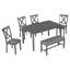 Ensemble de table de salle à manger 6 pièces-1216075383