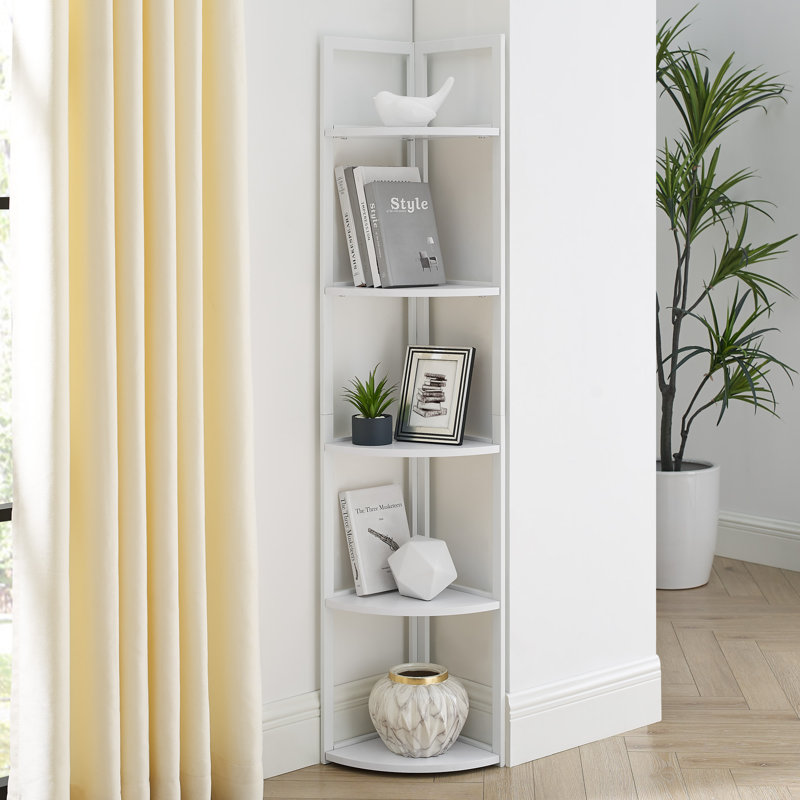 Danush Corner Bookcase, White