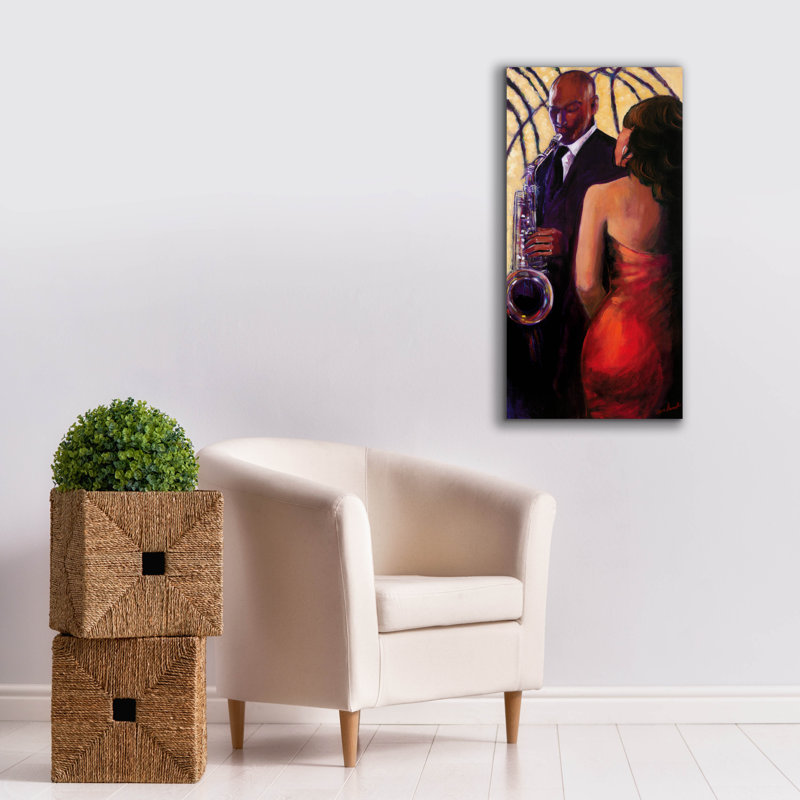 Sax Seduction par Monica Stewart, H 40 po x l 20 po x P 1,5 po