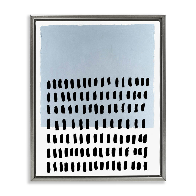  Art mural sur toile flottante à pois bleus par Michael Willett, H 21 po x l 17 po, Cadre flottant gris lustré