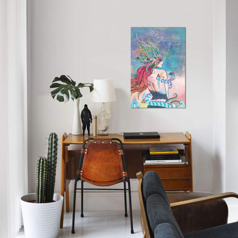 The Last Mermaid by Mat Miller - Wrapped Canvas Print, 66.04 cm H x 45.72 cm W x 1.91 cm D
