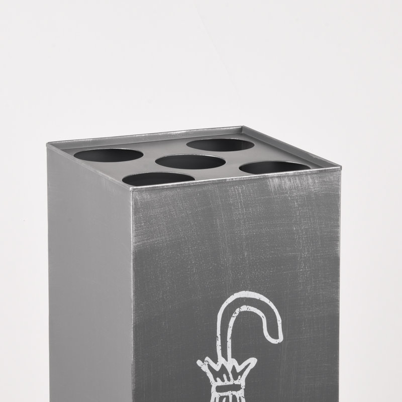Alize Steel Freestanding Umbrella Stand, Vintage Grey