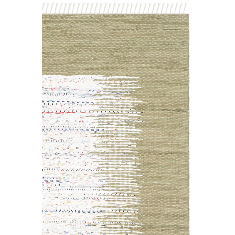 Tapis en coton tissé à la main Paynter, Tapis de couloir 2 pi 3 po x 7 pi