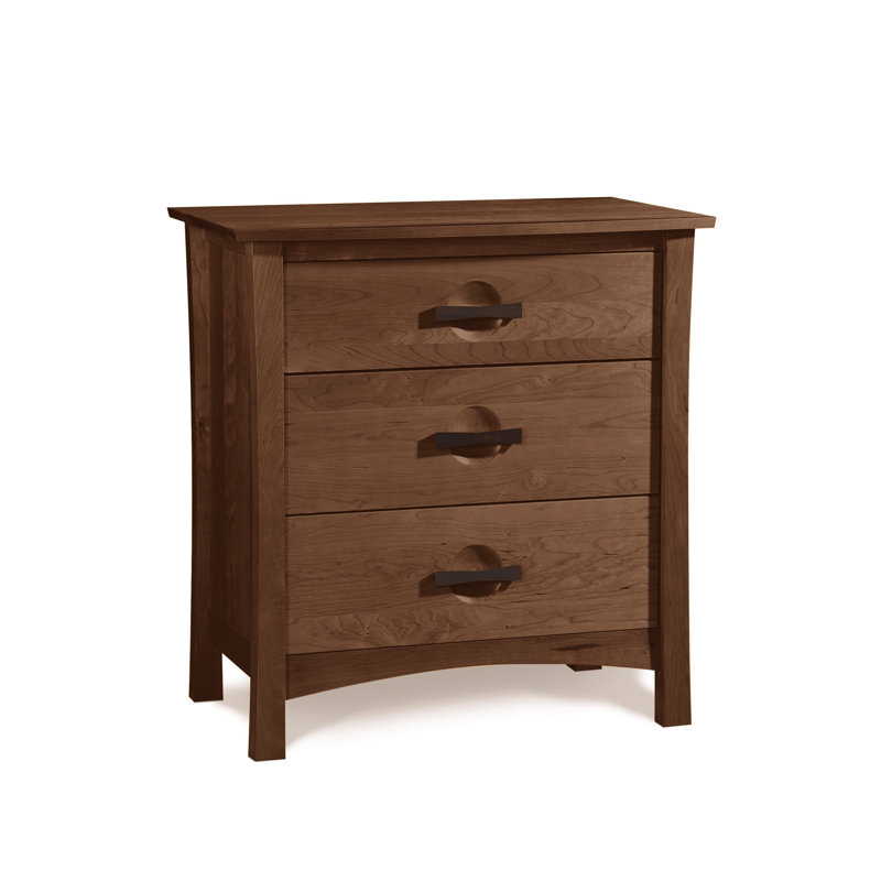 Berkeley 3 - Drawer Solid Wood Dresser, Saddle Cherry