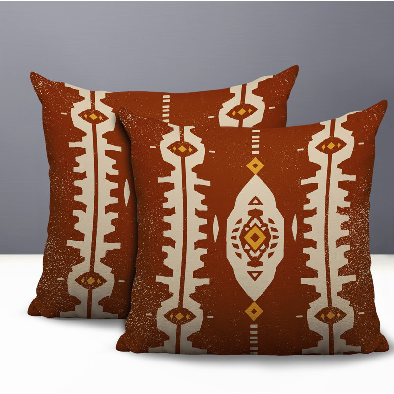Oreiller réversible intérieur / extérieur Tallu, Orange brûlé, 20 x 20