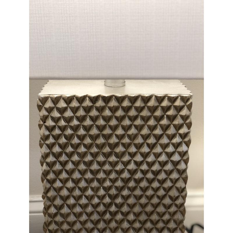 Osterhout 29" Stunning Gold and White Linen Table Lamp