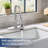 Kitchen Faucet With Pull Down Sprayer And 4 Spraying Modes  Commercial 1 Or 3 Hole Kitchen Faucets With Locking Buckle