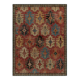Distressed Homage Hand Knotted Wool Geometric Area Rug