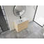 Meuble-lavabo autoportant 40 po avec lavabo en céramique blanche et 2 portes à fermeture douce