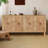 Carved Flower Door Large Storage Cabinet With Metal Handle Suitable for Living Room, Kitchen, Entryway-927910267