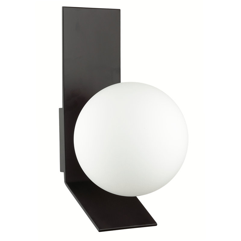 Valemont 1 Light Wall Sconce, 15.25" H x 8.1" W x 7.8" D, Black
