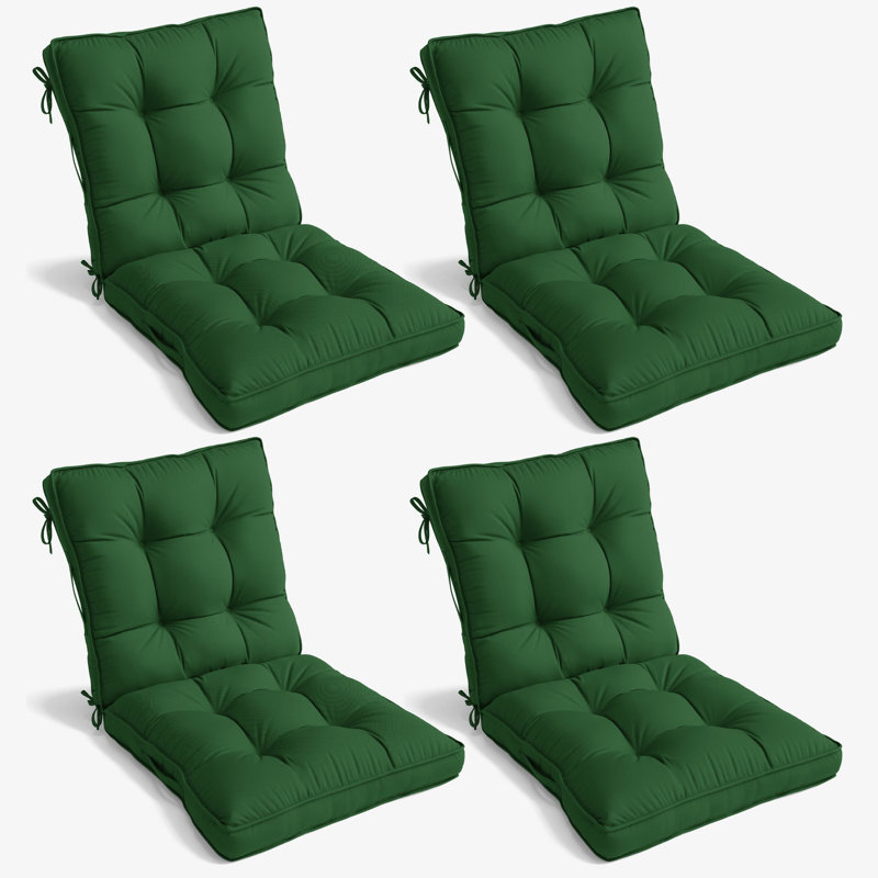 Outdoor/Indoor Seat / Back Cushion, Green, 20" W x 39" D